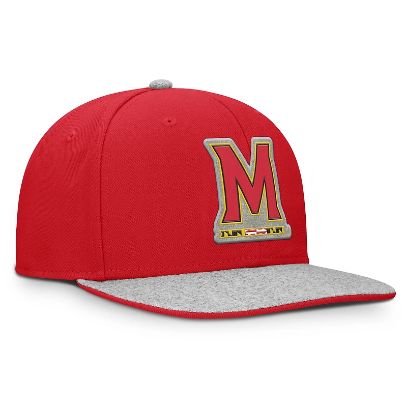 Casquette snapback en loden rouge Maryland Terrapins Fanatics pour homme