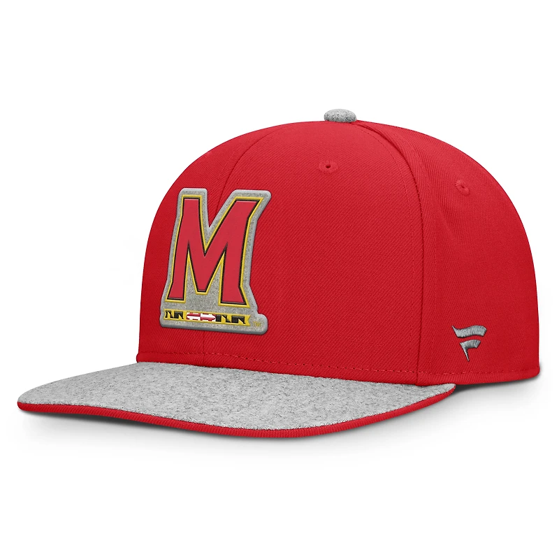 Casquette snapback en loden rouge Maryland Terrapins Fanatics pour homme