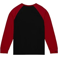 Men's Mitchell & Ness Black Maryland Terrapins Legendary Slub Raglan Long Sleeve T-Shirt