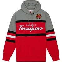 Sweat à capuche rouge Mitchell & Ness pour hommes, Maryland Terrapins Head Coach