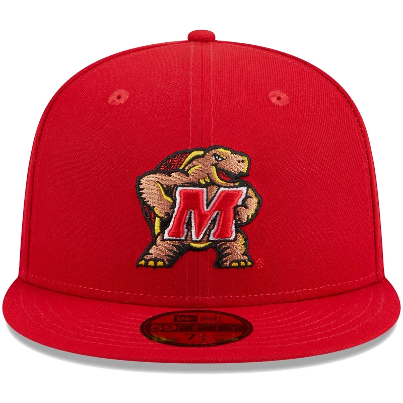Men's New Era Red Maryland Terrapins 59FIFTY Fitted Hat