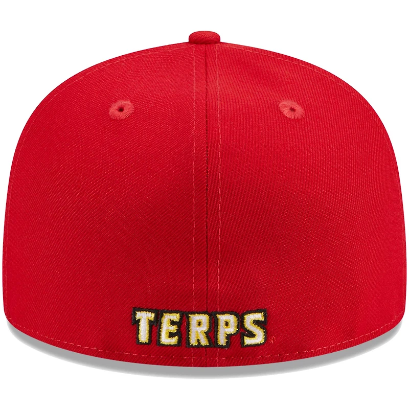 Casquette ajustée 59FIFTY rouge des Maryland Terrapins de New Era pour homme