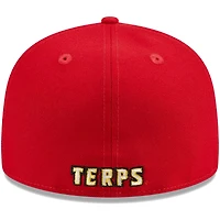 Casquette ajustée 59FIFTY rouge des Maryland Terrapins de New Era pour homme