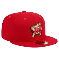 Casquette ajustée Maryland Terrapins 59FIFTY pour homme de New Era rouge