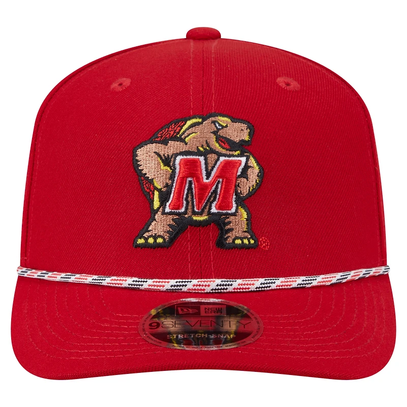 Casquette extensible à boutons-pression New Era Maryland Terrapins Gameday Multi-Rope 9SEVENTY pour homme
