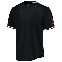 Maillot de baseball à boutons complets en maille Pro Standard pour hommes, noir, Maryland Terrapins