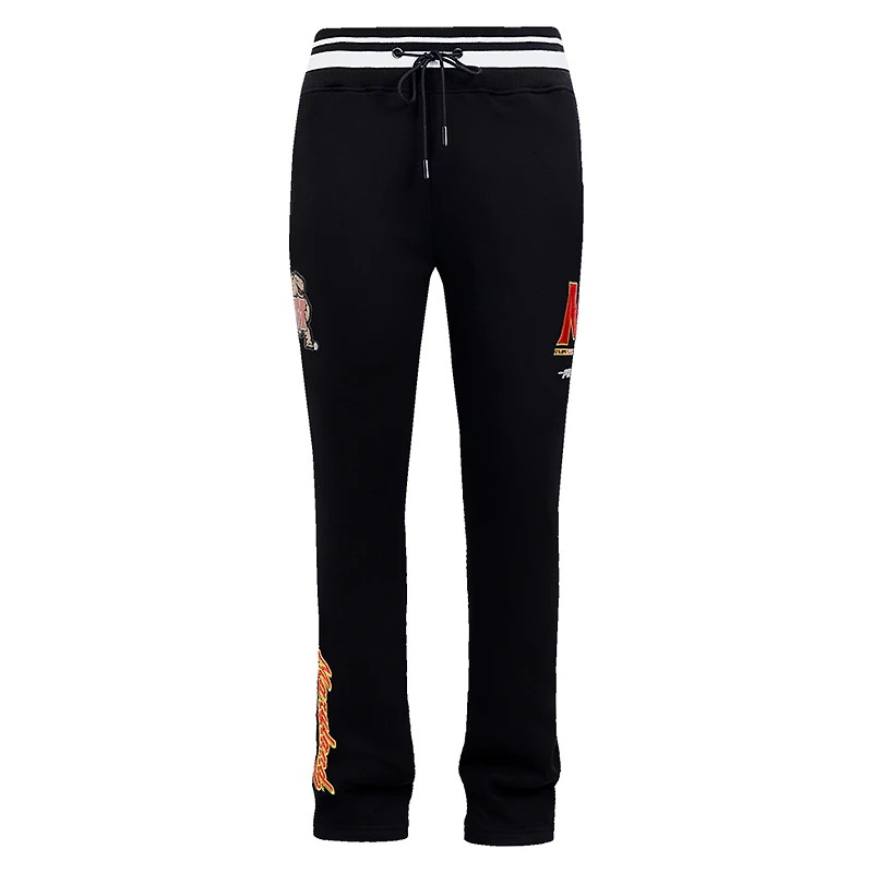 Men's Pro Standard Black Maryland Terrapins Script Tail Fleece Sweatpants