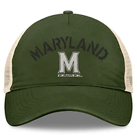 Casquette réglable pour hommes Top of the World Hunter Green Maryland Terrapins OHT Military Appréciation Glory Trucker