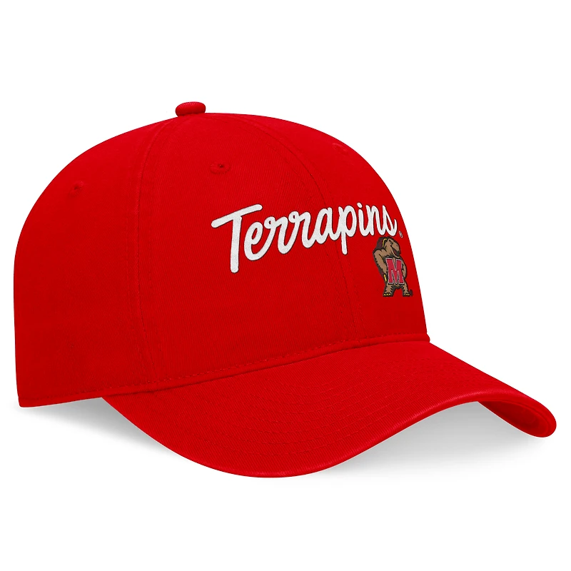 Men's Top of the World Red Maryland Terrapins Heritage CeeCee Adjustable Hat