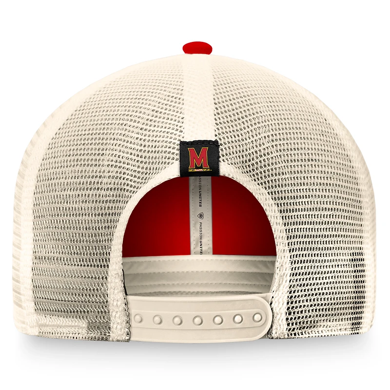 Men's Top of the World Red Maryland Terrapins Refined Trucker Adjustable Hat