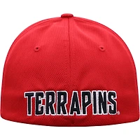 Men's Top of the World Red Maryland Terrapins Reflex Logo Flex Hat