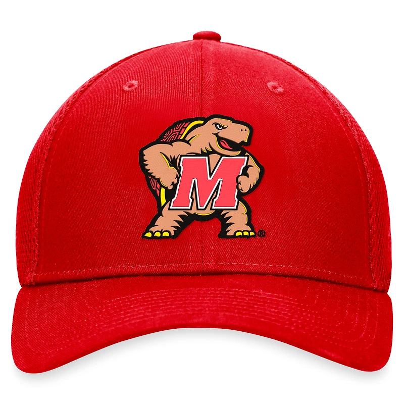 Men's Top of the World Red Maryland Terrapins Spacer Flex Hat