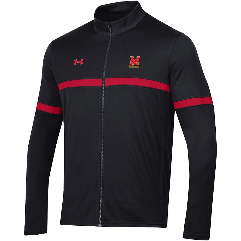 Men's Under Armour Black Maryland Terrapins 2023 Assist Warm Up Full-Zip Jacket