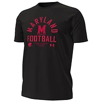 Men's Under Armour  Black Maryland Terrapins 2025 Sideline Football Performance T-Shirt
