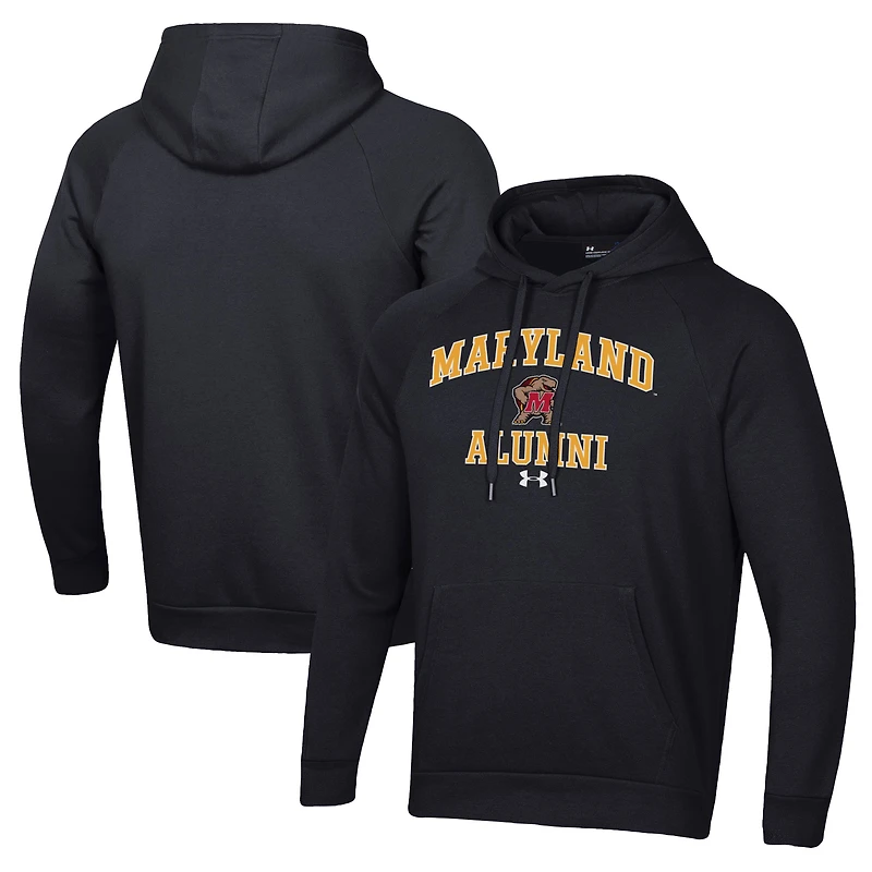 Men's Under Armour Black Maryland Terrapins Alumni All Day Pullover Hoodie