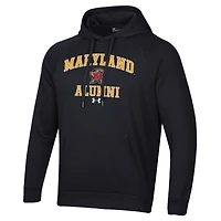 Sweat à capuche noir Under Armour Maryland Terrapins Alumni All Day pour homme