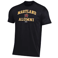 T-shirt de performance Under Armour noir pour homme, Maryland Terrapins Alumni