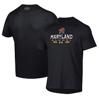 T-shirt technique Under Armour noir pour hommes, Anciens élèves des Maryland Terrapins