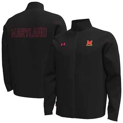 Veste entièrement zippée Under Armour Maryland Terrapins Command pour homme, noire