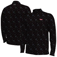 Haut demi-zippé Under Armour Maryland Terrapins Gameday Armourfuse noir pour homme