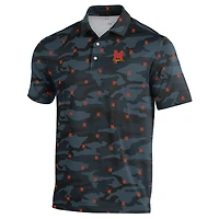 Polo Under Armour noir Maryland Terrapins Gameday Armourfuse pour homme