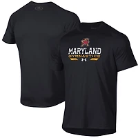 T-shirt technique de gymnastique Under Armour noir pour homme, motif Maryland Terrapins