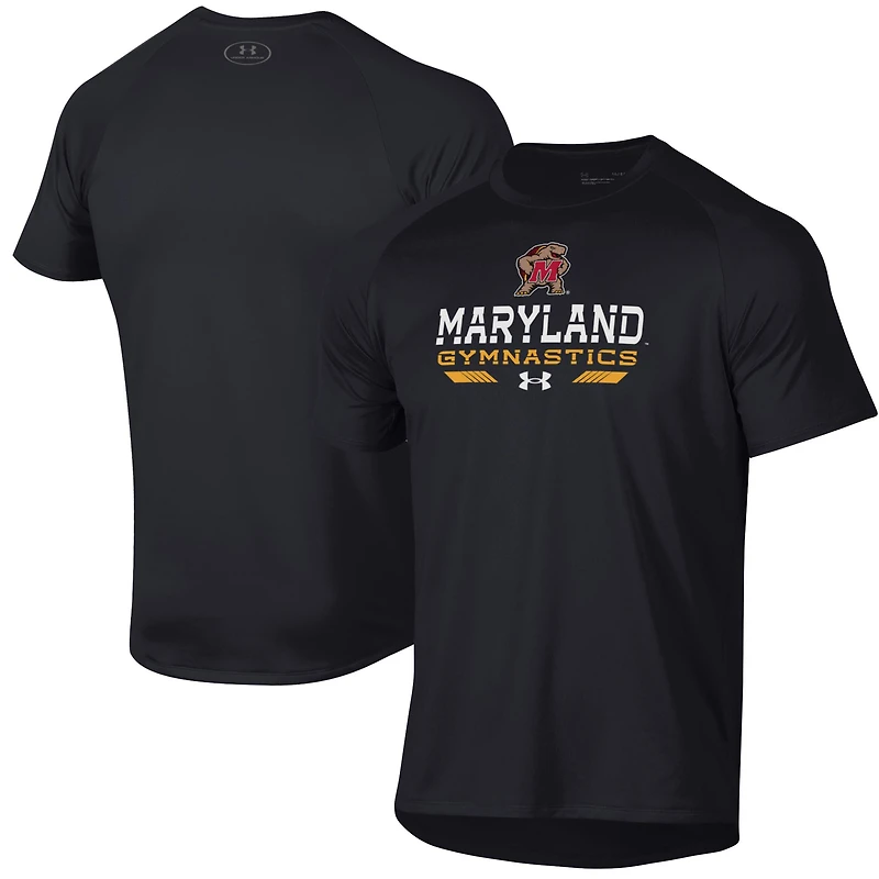 Men's Under Armour  Black Maryland Terrapins Gymnastics Tech T-Shirt