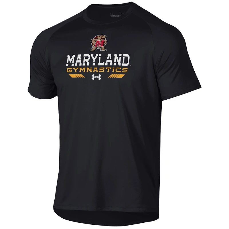 Men's Under Armour  Black Maryland Terrapins Gymnastics Tech T-Shirt