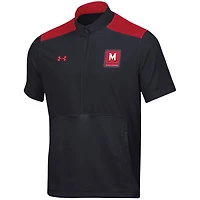Veste à demi-zip Under Armour Maryland Terrapins Motivate pour homme noire