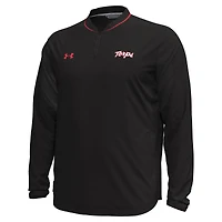 Veste à manches longues et quart de zip Under Armour Maryland Terrapins Motivate pour homme, noire