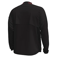 Veste à manches longues et quart de zip Under Armour Maryland Terrapins Motivate pour homme, noire