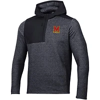 Men's Under Armour Black Maryland Terrapins Survivor Fleece Hoodie Quarter-Zip Jacket