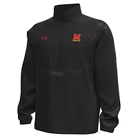 Men's Under Armour  Black Maryland Terrapins Unstoppable Woven Anorak Storm Tech Half-Zip Jacket
