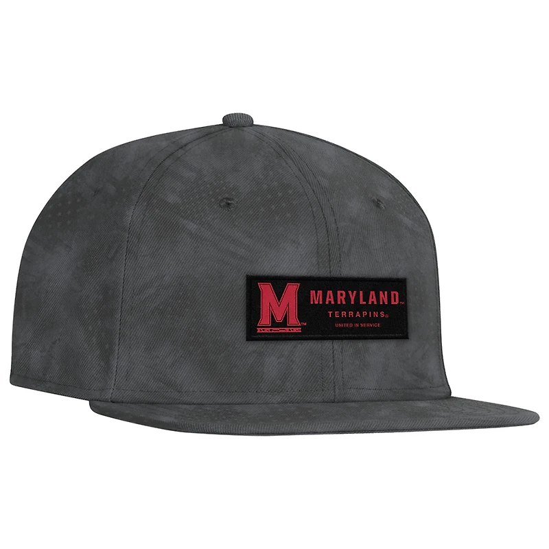 Men's Under Armour Charcoal Maryland Terrapins Freedom Collection ArmourFuse Snapback Hat