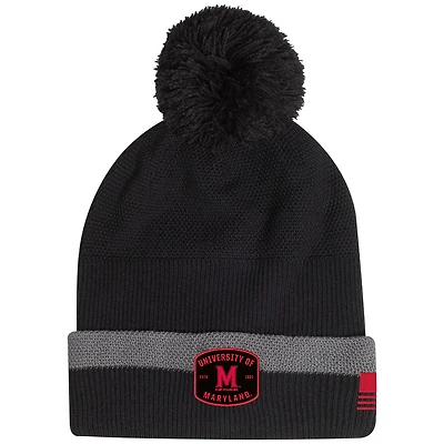 Men's Under Armour Charcoal Maryland Terrapins Freedom Collection Cuffed Knit Hat with Pom