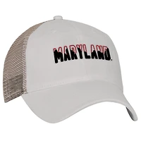 Casquette trucker ajustable Under Armour crème Maryland Terrapins College Essentials pour homme