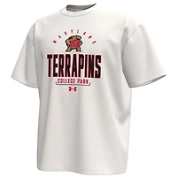 T-shirt Under Armour crème Maryland Terrapins Gameday Icon pour homme