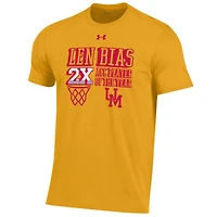 Men's Under Armour Gold Maryland Terrapins Len Bias Performance T-Shirt