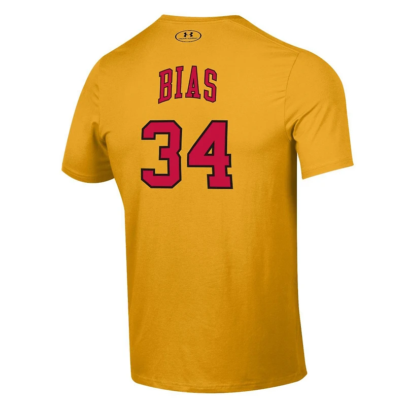 Men's Under Armour Gold Maryland Terrapins Len Bias Performance T-Shirt