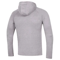 Under Armour Heather Grey Maryland Terrapins School Logo Raglan T-shirt à manches longues pour homme Performance
