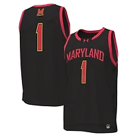 Maillot de basket-ball réplique Under Armour #1 Maryland Terrapins noir pour homme