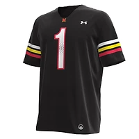 Maillot de football réplique Under Armour #1 Maryland Terrapins noir pour homme
