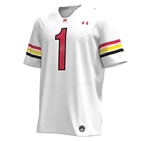 Under Armour #1 Blanc Maryland Terrapins Réplique Maillot de Football pour Homme