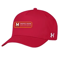 Casquette ajustable rouge Maryland Terrapins 2023 Sideline Under Armour pour homme