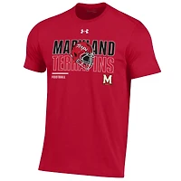T-shirt de performance pour homme Under Armour Red Maryland Terrapins 2024 Football Schedule