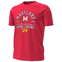 T-shirt rouge Under Armour Maryland Terrapins 2024 Homecoming pour homme
