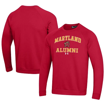 Sweat-shirt rouge Under Armour Maryland Terrapins Alumni All Day pour homme