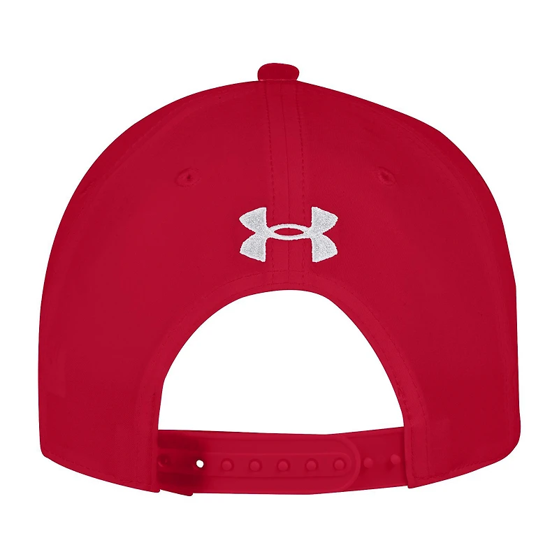 Casquette ajustable en corde Maryland Terrapins Driver pour homme de Under Armour Red