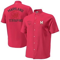 Men's Under Armour  Red Maryland Terrapins Gameday Armourfuse Camp Button-Up Shirt