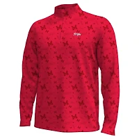 Men's Under Armour  Red Maryland Terrapins Gameday Armourfuse Half-Zip Top